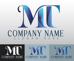 The MT typography is refreshed with a sleek, minimalist style that embodies sophistication and charm. vector