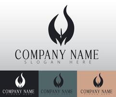 A combination of crisp points and seamless curves gives the flame a dynamic and sophisticated feel. vector
