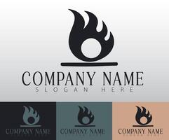 The flames design features a balance of sharp edges and smooth curves, creating a striking yet refined look. vector