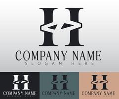 A creative twist on the letter H introduces a bold and distinctive element for logos or branding. vector