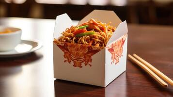 container chinese takeout box photo