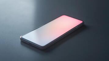 Modern smartphone displaying soft gradient colors photo