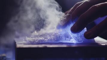 Exploring sublimation with dry ice and light photo
