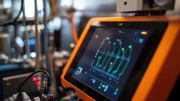 Advanced scientific equipment displaying data analysis photo