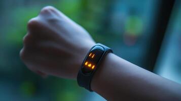 Monitoring health with a smart fitness tracker photo