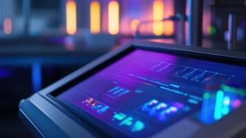 Advanced digital interface in scientific laboratory setting photo