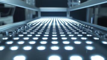 Illuminated surface with patterned led lights photo