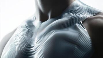 Futuristic technology concept with metallic surface design photo