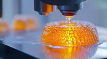 Advanced 3d printing technology in action photo