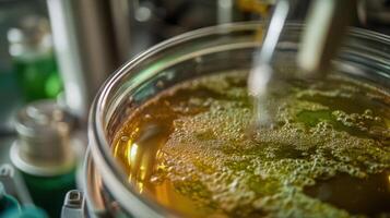 Observing fermentation process in laboratory setting photo
