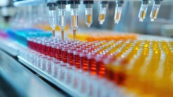 Automated laboratory pipetting system in action photo