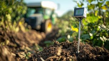 Advanced soil monitoring in modern agriculture photo