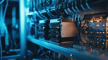 Advanced technology in a modern data center photo