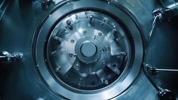 Intricate machinery inside a scientific laboratory photo