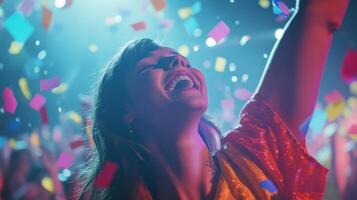 The moment of a performer finishing a stunning act capturing the expressions of the surprised and impressed judges their mouths agape in awe surrounded by a hazy crowd of cheering photo