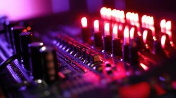 A closeup of specialized hardware devices with blinking LEDs focused on a circuit board showing the intricate components designed for highspeed encoding and transmission emphasizin photo