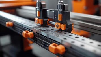 A hightech clamping device showcasing a series of interlocking components demonstrating the capability to adapt to diverse textures and contours effectively securing multiple accessorie photo
