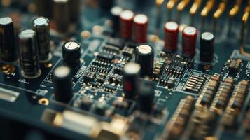 A detailed view of the inner components of a fiber optic junction box revealing tightly packed fiber optic connectors and advanced circuit boards emphasizing the complexity and technolog photo