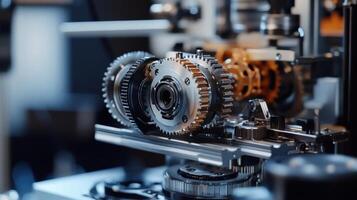 A closeup of the robotic camera arm reveals its intricate mechanics as gears and servos work in uniso photo