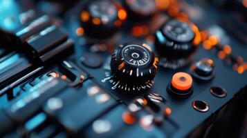 A dynamic shot of a control interface with numerous dials and buttons used to adjust settings for highdefinition image capture highlighting the precision engineering and userfriendl photo