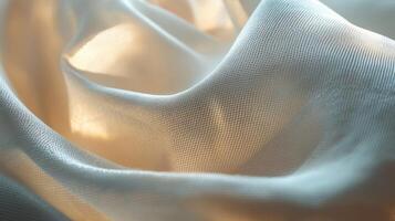 A closeup of the softboxs exterior fabric featuring a sy frame and a textured surface that aids in light diffusion complemented by the soft hues of light spilling onto nearby surfaces photo