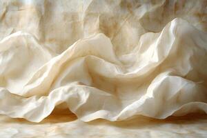 Abstract Waves of Light Fabric Ideal for Design, Backdrops, and Textures photo