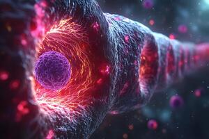 Futuristic Sci-Fi Neural Network Design for Technology and Innovation Visuals photo