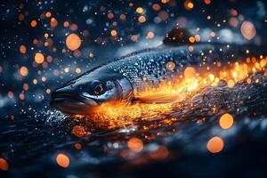 Fiery Fish in Motion Dynamic Underwater Photography for Art and Design photo
