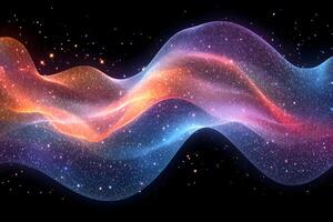 Spectral Waves in the Cosmos Abstract Space Design for Digital Art and Backgrounds photo