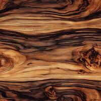 Close-up of natural wood grain texture with unique patterns and rich colors photo