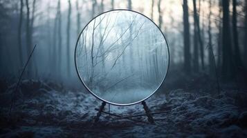 dreamy frosty glass photo
