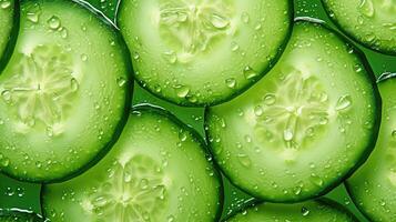 shiny whole cucumber background photo