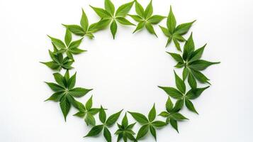 unique cbd leaf isolated photo