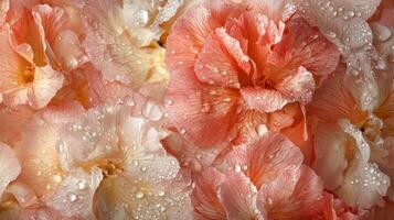 A close up of a bunch of pink and white flowers photo