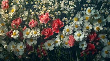 Flowers in the field photo