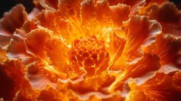 A close up of an orange flower photo