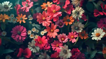 Colorful flowers are shown in this photo