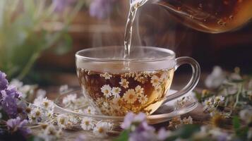 How to make chamomile tea photo