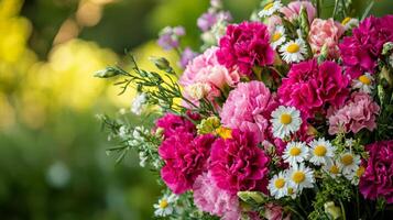 A bouquet of pink and white flowers in a vase photo