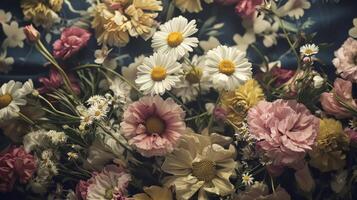 A bouquet of flowers is shown in this photo