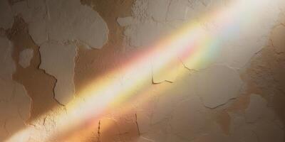 Vintage spectrum light beam on textured background. photo