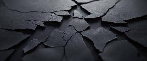 Black background with a central crack creating a dramatic visual effect photo