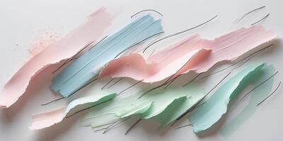 Abstract arrangement of unfinished pencil strokes showcasing soft colors blending together in a creative composition photo
