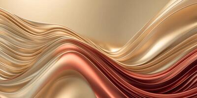 an exquisite golden abstract backdrop with flowing wavy lines in different tones of gold and red forming a modern and energetic design photo