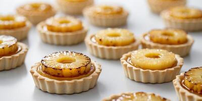 tartlets featuring caramelized pineapple. photo