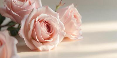 Soft Rose Petals Overlapping on a Gentle Background photo