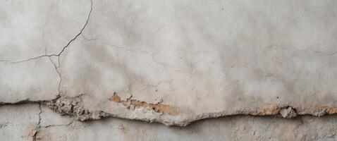 Weathered cement with chipped edges and faded color creates an aged appearance in bright backdrop photo