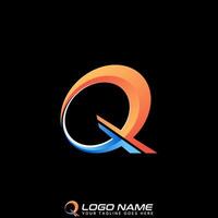 Logo design graphic concept creative premium stock image graphic initial TQ QT TT font circle italic techno sport science monogram typography vector