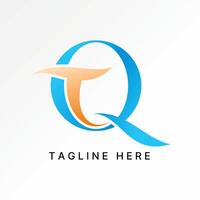 design graphic concept creative premium stock image graphic initial TQ QT font techno modern sport science to monogram typography branding vector