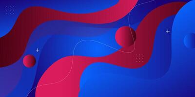 Modern blue and pink geometric business banner design. Creative banner design with wave and line shape as template. Simple horizontal banner. Eps10 vector